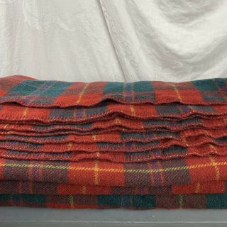 Vintage Ralph Lauren Plaid Blanket 90x90 Wool Tartan Made USA King Size 2