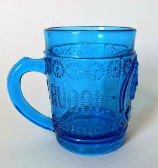 Antique 19th Century Glass Mug " Rudolf Kronprinz " Crown Prince Of Austria