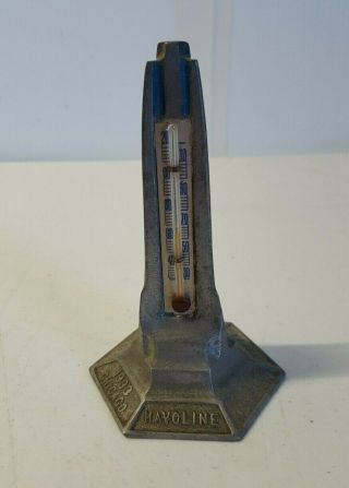 Vtg 1933 Chicago Worlds Fair Progress Thermometer Texaco Havoline Tower 5942