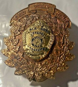 Alaska State Troopers Mini Badge Ak Police Patch Emblem Hat Pin Badge
