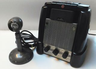 Vintage 1948 Rca Deco Style Wire Recorder With Microphone - It
