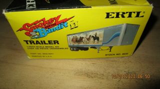 Ertl Smokey And The Bandit Ii Trailer Model Kit 1/25 8035 Burt Reynolds Vintage