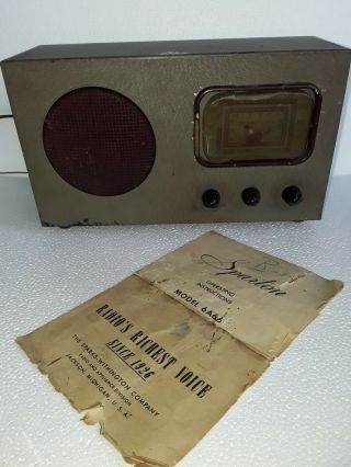 Rare Vintage Metal Sparton Tube Radio Model 6a66 Great Industrial Modern Design