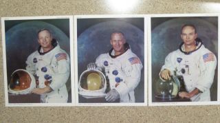 1969 Apollo 11 Picture Set - 13 Photos Plus Fact Sheet