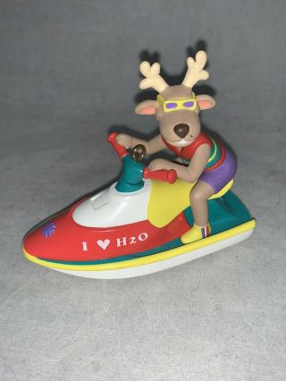 1996 Hallmark Keepsake Christmas Ornament Antlers Aweigh,  I Love H2o,  Reindeer