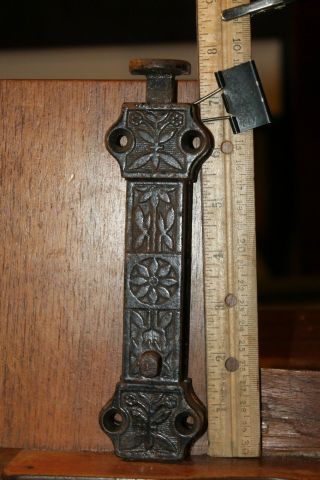 Antique Ornate Victorian Door Foot Latches Bar Lock