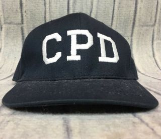 Vtg Chicago Police Department Cpd Snapback Hat Cops Made In Usa Embroidered Logo