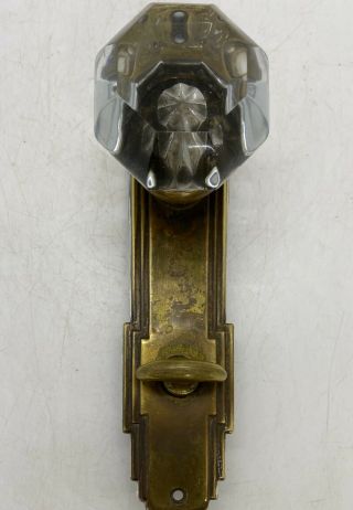 Old Victorian Home Door Hardware Antique Glass Door Knob And Brass Backing Plate