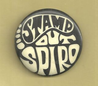 Vice President Spiro Agnew - Stamp Out Spiro Pin Back - Nixon 