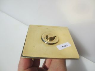 Brass Doorbell Door Bell Button Old Vintage / Retro 3.  5 " W