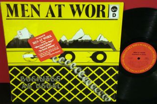 Men At Work Business As Usual 1981 Classic Rock Lp Sis W Sticker