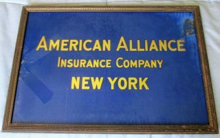 Reverse Glass American Alliance Insurance Company York Sign