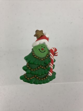 Vintage Hallmark Cards Smiling Christmas Tree Brooch Pin 1981