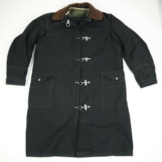 Vintage Globe Firefighter Flame Resistant Lined Jacket Faded Black Size 46