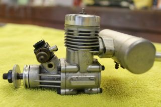 Vintage K&b,  3.  5 Rear Exhaust Nitro R/c Engine,  Perry Carb,  Great Shape