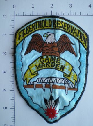 Nd North Dakota Ft Berthold Indian Tribe Game & Fish Warden Tribal Police Patch