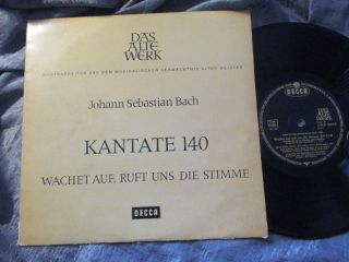 Karl Richter Bach Cantata Bwv 140,  Endres Violin,  Lutze,  Ed1 Decca Mono Bg Awd