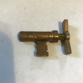 Old Antique Brass Bronze Adjustable Pocket Door Hardware Mortise Lock Key