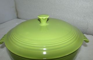 Vintage Fiesta Fiestaware Large Covered Lidded Casserole Dish Chartreuse Glaze 3