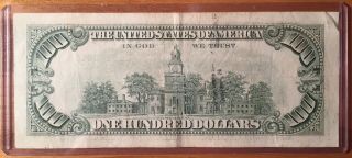 1990 $100 One Hundred Dollar Bill Federal Reserve Bank Note - Vintage Old Money 2