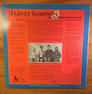 Harvey Sampson And The Big Possum String Band West Virginia Ex Vinyl LP 1986 2