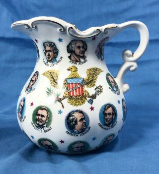 Vintage Chadwick - Miller U.  S.  President Memorabilia Porcelain Pitcher 1965