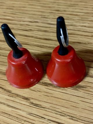 SET OF 2 SMALL (KEYCHAIN SIZE) VINTAGE SALVATION ARMY RED BELLS. 2