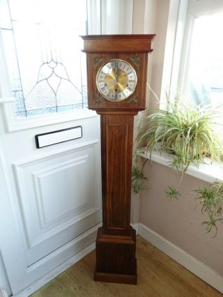 German Schatz Longcase Granddaughter Clock Westminster Chiming 8 Day Movement