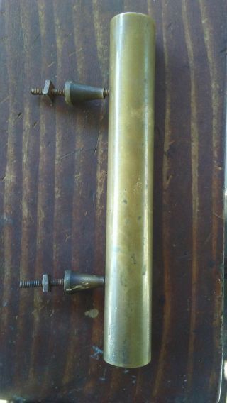 Vintage Large Solid Brass Door Handle Pull Gate Antique