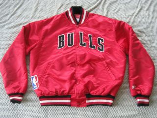 Vintage Chicago Bulls Nba Starter Satin Jacket Size Large