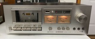 Vintage Pioneer Ct - F500 Aluminum Dolby Stereo Cassette Recorder Player Tape Deck