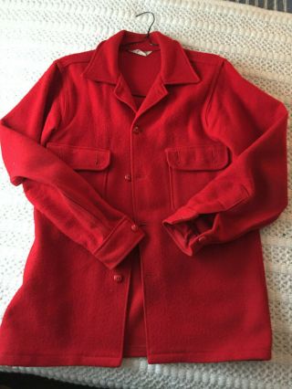 Vintage Boy Scout Bsa Red Wool Coat Official Jacket 1970s Size 38