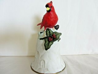 Vintage Avon Collectibles Bell - Red Cardinal With Holly Year 2000 No Box