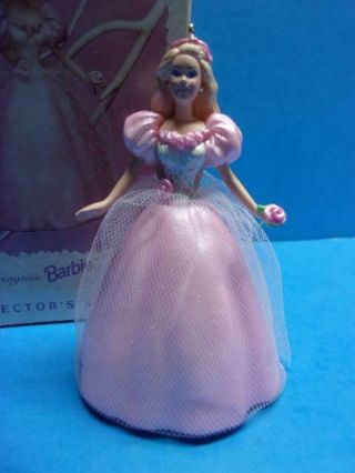 Hallmark 1996 Springtime Barbie Series Ornament 2 Pink Dress Iob