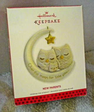 Hallmark Keepsake Parents Owls On The Moon Christmas Tree Ornament