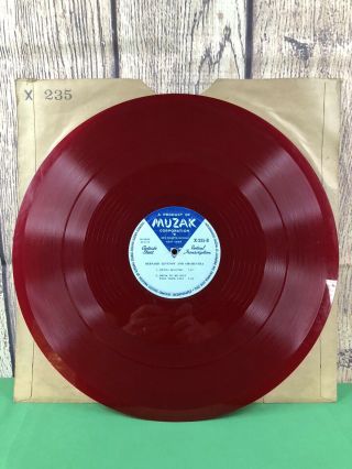 Vertical Muzak 16 " Red Vinyl Lp Record X - 235 Bernard Levitow & Clyde Lucas