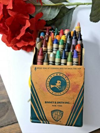 VTG Crayola Gold Medal Crayons 48 Ct Box Binney & Smith - 3 RARE COLORS 2