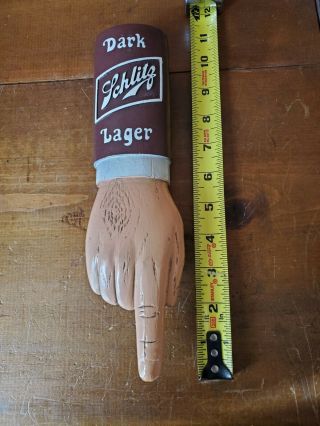 Schlitz Dark Lager Beer Tap Handle.  Milwaukee,  Wi Finger Vintage