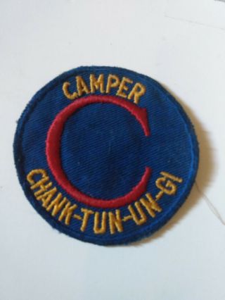 Vintage 1950 Era Bsa Camper Camp Chank - Tun - Un - Gi Cut Edge Twill Patch
