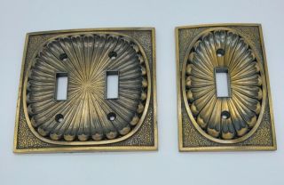 Pair Vintage American Tack & Hardware Co.  Brass Light Switch Cover 53tt,  53t