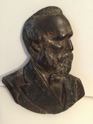 Antique James Garfield Metal Plaque Of The 20th President