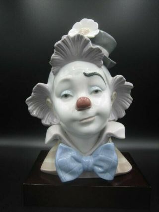 Lladro " Star Struck " 5610 Vintage 1989 Clown Head With Base