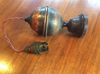 Vintage Copper Rise And Fall Light Fitting Bakelite