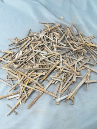 125 Antique Iron Square Head Nails Spikes 1 " To 3 " Primitive Metal 2.  5 Lbs