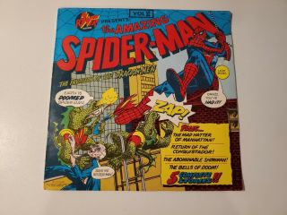 Spiderman Power Records Invasion Of The Dragon Men Vinyl Lp Record 1974