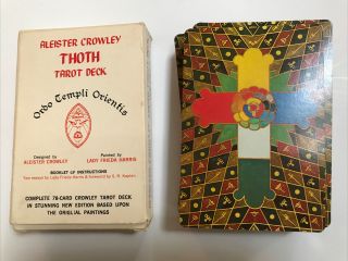 Vintage 1978 Thoth Tarot Deck - Ordo Templi Orientis By Aleister Crowley