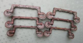 6 Vintage Cast Brass Drawer Pulls/handles
