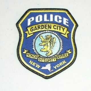 Garden City Ny Police Shoulder Patch Hempstead Nassau County York Rare