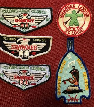 St.  Louis Area,  Shawnee Lodge Oa Flap (including Rare Black) And Misc Patches
