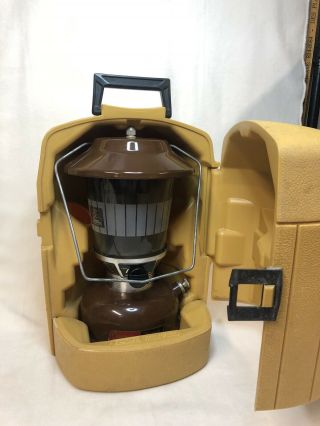 Vintage Brown Double Mantle Coleman Lantern Model 275 A 710,  Yellow Hard Case